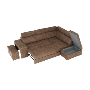 Sedací souprava LEILA - látka hnědá, pravá  Místnosti MH210944W