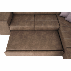 Sedací souprava LEILA - látka hnědá, levá  Místnosti MH210945W