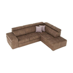 Sedací souprava LEILA - látka hnědá, levá  Místnosti MH210945W