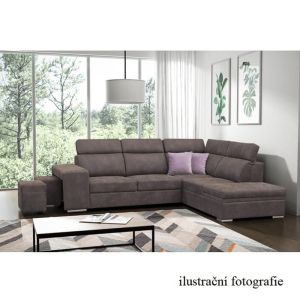 Sedací souprava LEILA - látka hnědá, levá  Místnosti MH210945W