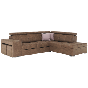 Sedací souprava LEILA - látka hnědá, levá  Místnosti MH210945W