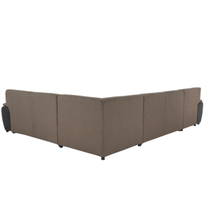 Sedací souprava EMMI - látka hnědá / ekokůže hnědá, pravá  Místnosti MH86931W