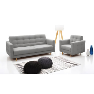 Celočalouněná sestava 3+1+1 AMELI - látka šedá  Místnosti MH213651W