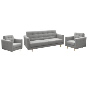 Celočalouněná sestava 3+1+1 AMELI - látka šedá  Místnosti MH213651W