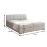 Boxspringová postel RIA 180x200, světle šedá  Místnosti MH236872W