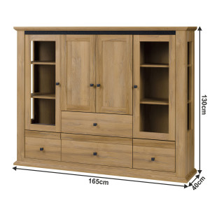 Vitrína LEO, dub přírodní  Domů MH264777W