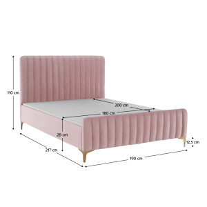 Postel KAI 180x200 - růžová / gold  Místnosti MH276370W