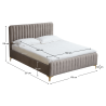 Postel KAI 160x200 - šedohnědá  Obývací pokoj MH264354W