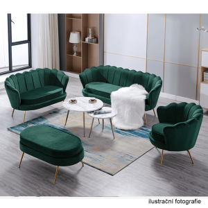 Křeslo NOBELLA - smaragdová Velvet látka/zlatá  Místnosti MH267584W