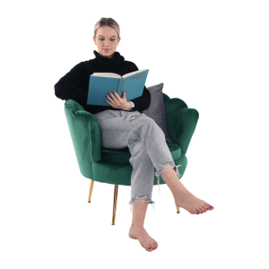 Křeslo NOBELLA - smaragdová Velvet látka/zlatá  Místnosti MH267584W