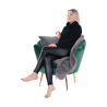 Křeslo NOBELLA - smaragdová Velvet látka/zlatá  Místnosti MH267584W