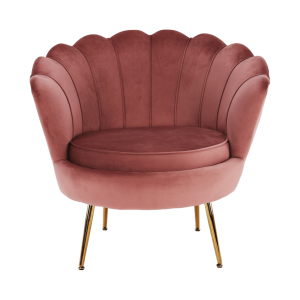 Křeslo ve stylu NOBELLA - růžová/zlatá  Místnosti MH267586W