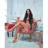 Křeslo ve stylu NOBELLA - růžová/zlatá  Místnosti MH267586W