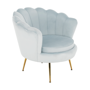 Křeslo NOBELLA - šedomodrá/zlatá  Místnosti MH279716W