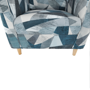 Křeslošák KARL - šedomodrý vzor  Místnosti MH211117W