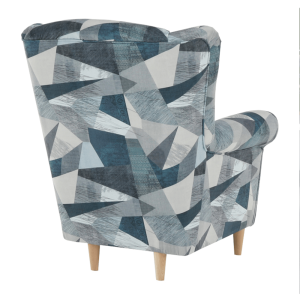 Křeslošák KARL - šedomodrý vzor  Místnosti MH211117W