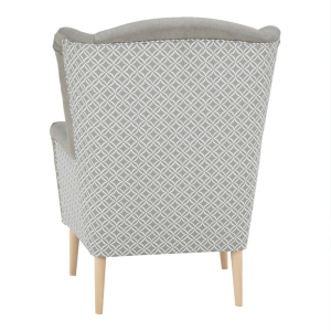 Designové křeslo ELEKA, látka, capuccino / vzor  Místnosti MH223658W