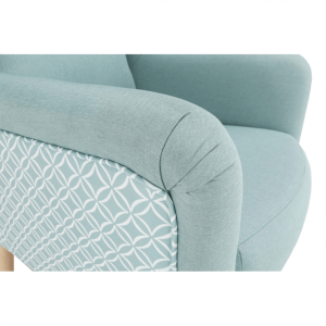 Designové křeslo ELEKA, látka mentolová/vzor  Místnosti MH223733W