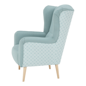 Designové křeslo ELEKA, látka mentolová/vzor  Místnosti MH223733W