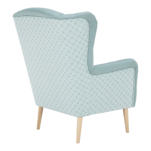 Designové křeslo ELEKA, látka mentolová/vzor  Místnosti MH223733W