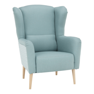 Designové křeslo ELEKA, látka mentolová/vzor  Místnosti MH223733W