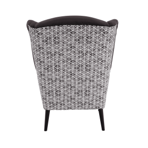 Designové křeslo ELEKA, hnědá / vzor  Místnosti MH263057W