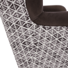 Designové křeslo ELEKA, hnědá / vzor  Místnosti MH263057W