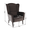 Designové křeslo ELEKA, hnědá / vzor  Místnosti MH263057W