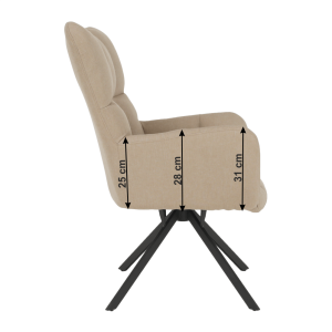 Designové otočné křeslo KOMO - 6 BAREVNÝCH PROVEDENÍ  Místnosti MH265013