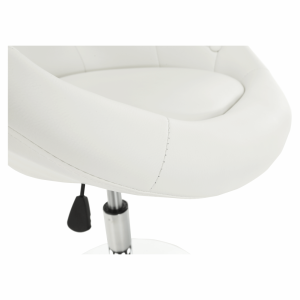 Otočné křeslo GULA, bílá/chrom  Místnosti MH255150W