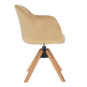 Otočné křeslo DALI - béžová/buk  Místnosti MH254493W