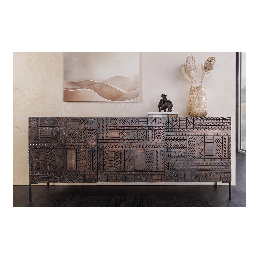 Masivní komoda TRITERA z mangového dřeva  Kuchyň a jídelna 45995