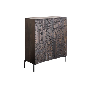 Vysoká komoda TRITERA z masivného mangového dřeva  Místnosti MH45996