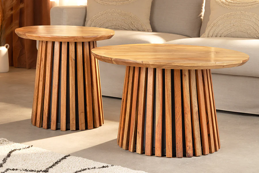 Set konferenčních stolků VALHALA - akátové dřevo  Místnosti 45993