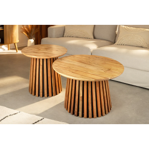 Set konferenčních stolků VALHALA - akátové dřevo  Místnosti 45993