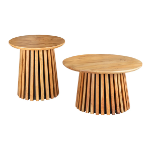 Set konferenčních stolků VALHALA - akátové dřevo  Místnosti 45993