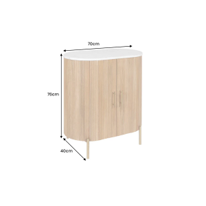 Vysoká komoda TRESSA z masivního mangového dřeva/mramoru  Obývací pokoj 45754