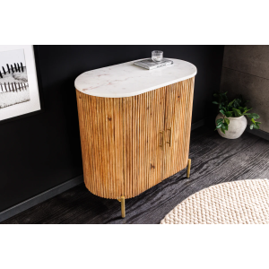 Vysoká komoda TRESSA z masivního mangového dřeva/mramoru  Obývací pokoj 45754