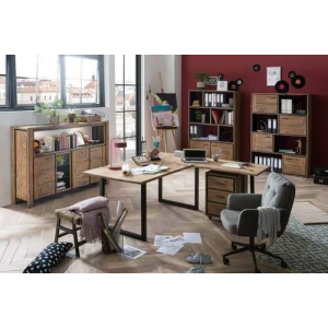 Široká komoda BANDUNG masiv sheesham 180/120/40 cm vč. LED - VÝPRODEJ  Pracovní a psací stoly BAN-9190