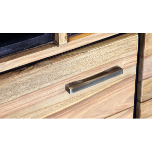 Široká komoda BANDUNG masiv sheesham 180/120/40 cm vč. LED - VÝPRODEJ  Pracovní a psací stoly BAN-9190