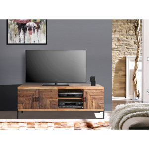 Dřevěný tv stolek BREAD - přírodní akácie/staré dřevo VÝPRODEJ Bread TV stolky a komody BRE-5852