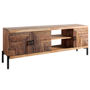 Dřevěný tv stolek BREAD - přírodní akácie/staré dřevo VÝPRODEJ Bread TV stolky a komody BRE-5852