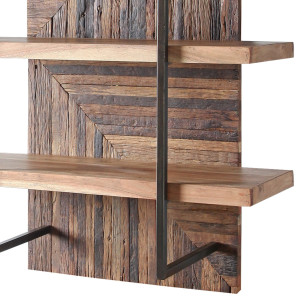 Nástěnný regál BREAD - přírodní akácie/staré dřevo Bread Knihovny a police BRE-5855