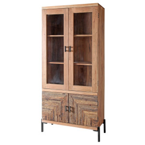 Vitrína BREAD - přírodní akácie/staré dřevo VÝPRODEJ Bread Vitríny BRE-5860