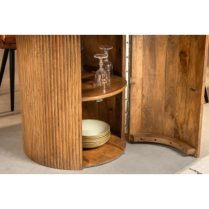 Kulatý jídelní stůl TRESSA 120 CM - masiv mango  Místnosti 45994