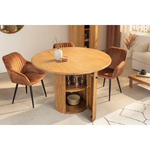 Kulatý jídelní stůl TRESSA 120 CM - masiv mango  Místnosti 45994