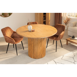 Kulatý jídelní stůl TRESSA 120 CM - masiv mango  Místnosti 45994