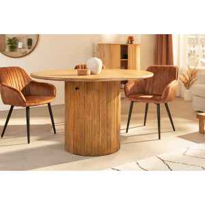 Kulatý jídelní stůl TRESSA 120 CM - masiv mango  Místnosti 45994