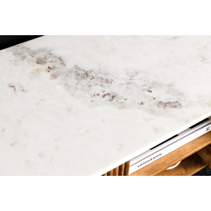 Televizní stolek TRESSA 140 CM - mramor/masiv mango  Místnosti 45756