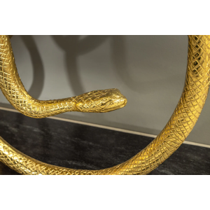 Konzola WILDLIFE SNAKE 115cm zlatý rám s černou mramorovou základnou  Místnosti 45030